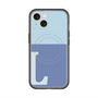 スリムプロテクションプレミアムケース with MagSafe［ オリジナル - initial two tone - L blue ］