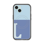 スリムプロテクションプレミアムケース with MagSafe［ オリジナル - initial two tone - L blue ］