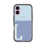 スリムプロテクションプレミアムケース with MagSafe［ オリジナル - initial two tone - L blue ］