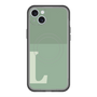スリムプロテクションプレミアムケース with MagSafe［ オリジナル - initial two tone - L green ］