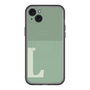 スリムプロテクションプレミアムケース with MagSafe［ オリジナル - initial two tone - L green ］