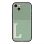 スリムプロテクションプレミアムケース with MagSafe［ オリジナル - initial two tone - L green ］