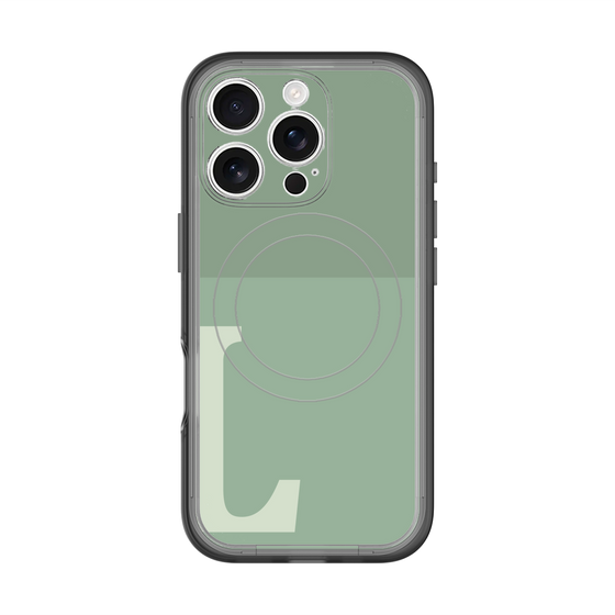 スリムプロテクションプレミアムケース with MagSafe［ オリジナル - initial two tone - L green ］