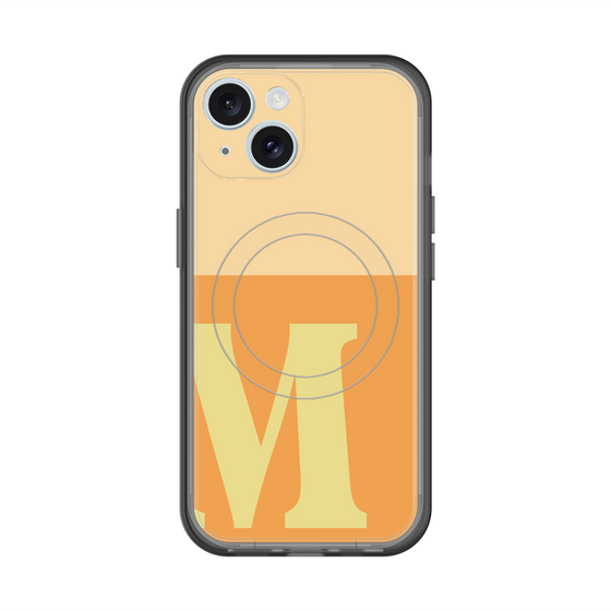 スリムプロテクションプレミアムケース with MagSafe［ オリジナル - initial two tone - M orange ］