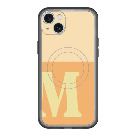 スリムプロテクションプレミアムケース with MagSafe［ オリジナル - initial two tone - M orange ］