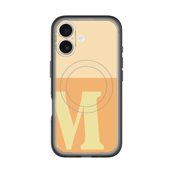 スリムプロテクションプレミアムケース with MagSafe［ オリジナル - initial two tone - M orange ］