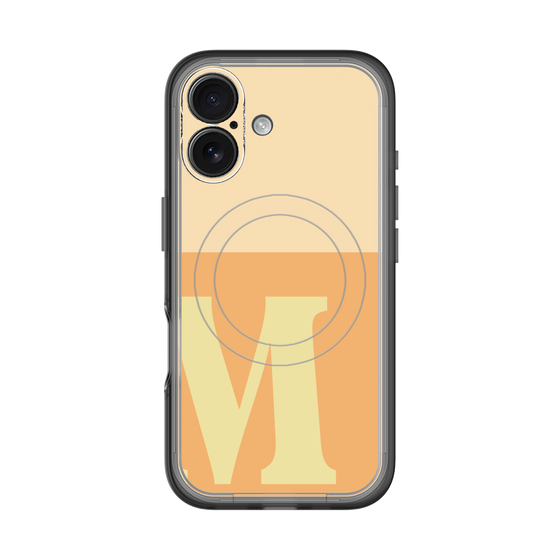 スリムプロテクションプレミアムケース with MagSafe［ オリジナル - initial two tone - M orange ］