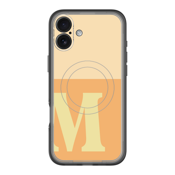 スリムプロテクションプレミアムケース with MagSafe［ オリジナル - initial two tone - M orange ］