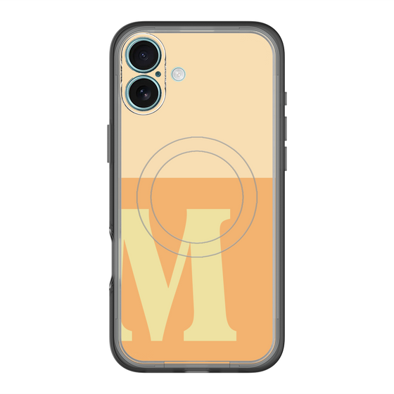 スリムプロテクションプレミアムケース with MagSafe［ オリジナル - initial two tone - M orange ］