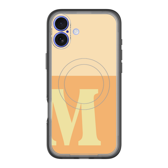 スリムプロテクションプレミアムケース with MagSafe［ オリジナル - initial two tone - M orange ］