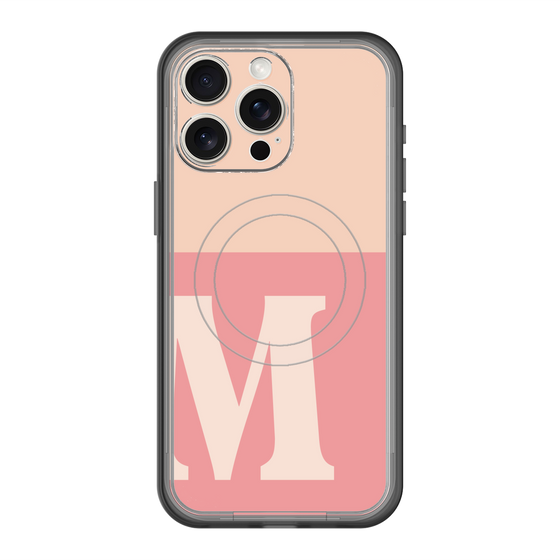 スリムプロテクションプレミアムケース with MagSafe［ オリジナル - initial two tone - M pink ］