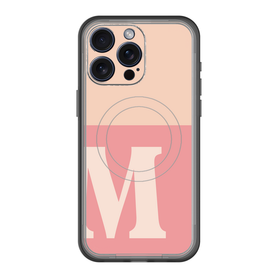 スリムプロテクションプレミアムケース with MagSafe［ オリジナル - initial two tone - M pink ］