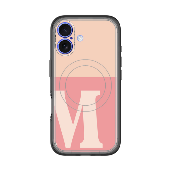 スリムプロテクションプレミアムケース with MagSafe［ オリジナル - initial two tone - M pink ］