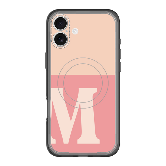 スリムプロテクションプレミアムケース with MagSafe［ オリジナル - initial two tone - M pink ］