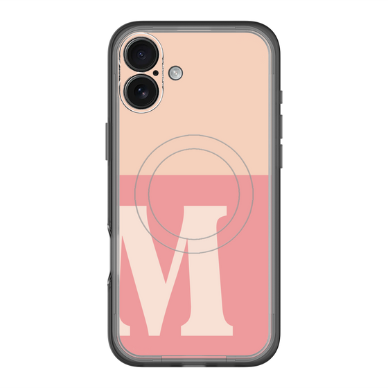 スリムプロテクションプレミアムケース with MagSafe［ オリジナル - initial two tone - M pink ］
