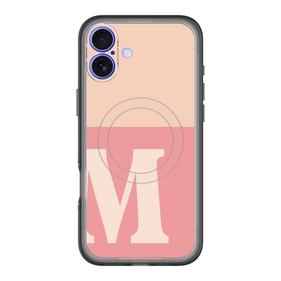 スリムプロテクションプレミアムケース with MagSafe［ オリジナル - initial two tone - M pink ］