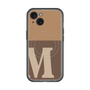 スリムプロテクションプレミアムケース with MagSafe［ オリジナル - initial two tone - M brown ］