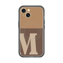 スリムプロテクションプレミアムケース with MagSafe［ オリジナル - initial two tone - M brown ］