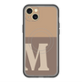 スリムプロテクションプレミアムケース with MagSafe［ オリジナル - initial two tone - M brown ］