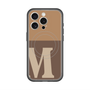 スリムプロテクションプレミアムケース with MagSafe［ オリジナル - initial two tone - M brown ］