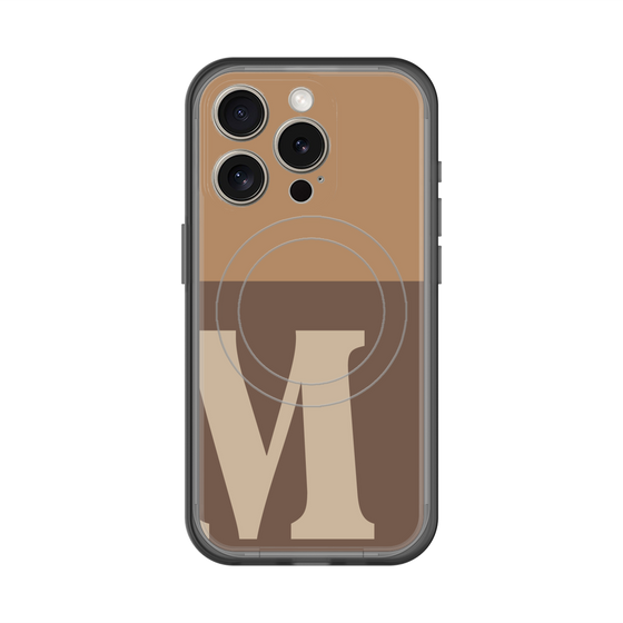 スリムプロテクションプレミアムケース with MagSafe［ オリジナル - initial two tone - M brown ］