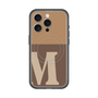 スリムプロテクションプレミアムケース with MagSafe［ オリジナル - initial two tone - M brown ］