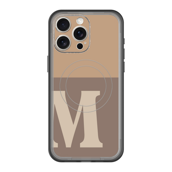 スリムプロテクションプレミアムケース with MagSafe［ オリジナル - initial two tone - M brown ］