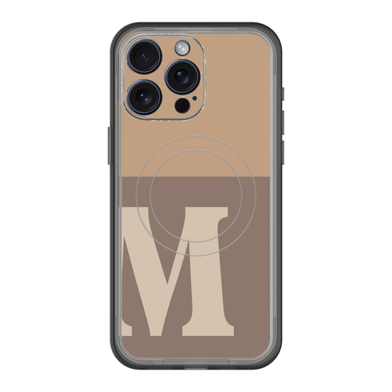 スリムプロテクションプレミアムケース with MagSafe［ オリジナル - initial two tone - M brown ］