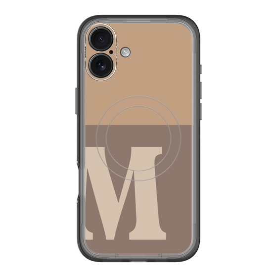 スリムプロテクションプレミアムケース with MagSafe［ オリジナル - initial two tone - M brown ］