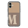スリムプロテクションプレミアムケース with MagSafe［ オリジナル - initial two tone - M brown ］
