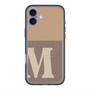 スリムプロテクションプレミアムケース with MagSafe［ オリジナル - initial two tone - M brown ］