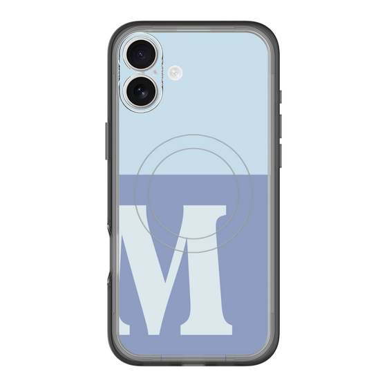 スリムプロテクションプレミアムケース with MagSafe［ オリジナル - initial two tone - M blue ］