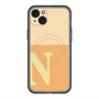 スリムプロテクションプレミアムケース with MagSafe［ オリジナル - initial two tone - N orange ］