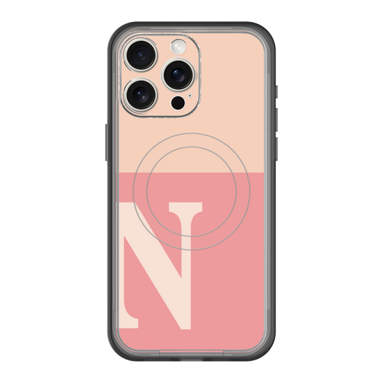 スリムプロテクションプレミアムケース with MagSafe［ オリジナル - initial two tone - N pink ］