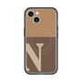 スリムプロテクションプレミアムケース with MagSafe［ オリジナル - initial two tone - N brown ］