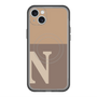 スリムプロテクションプレミアムケース with MagSafe［ オリジナル - initial two tone - N brown ］