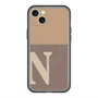 スリムプロテクションプレミアムケース with MagSafe［ オリジナル - initial two tone - N brown ］