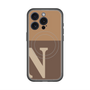 スリムプロテクションプレミアムケース with MagSafe［ オリジナル - initial two tone - N brown ］