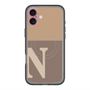 スリムプロテクションプレミアムケース with MagSafe［ オリジナル - initial two tone - N brown ］