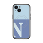 スリムプロテクションプレミアムケース with MagSafe［ オリジナル - initial two tone - N blue ］