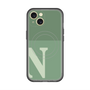 スリムプロテクションプレミアムケース with MagSafe［ オリジナル - initial two tone - N green ］