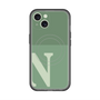 スリムプロテクションプレミアムケース with MagSafe［ オリジナル - initial two tone - N green ］