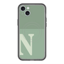スリムプロテクションプレミアムケース with MagSafe［ オリジナル - initial two tone - N green ］