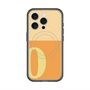 スリムプロテクションプレミアムケース with MagSafe［ オリジナル - initial two tone - O orange ］