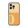 スリムプロテクションプレミアムケース with MagSafe［ オリジナル - initial two tone - O orange ］