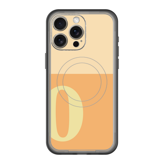 スリムプロテクションプレミアムケース with MagSafe［ オリジナル - initial two tone - O orange ］