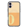 スリムプロテクションプレミアムケース with MagSafe［ オリジナル - initial two tone - O orange ］