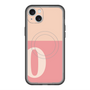 スリムプロテクションプレミアムケース with MagSafe［ オリジナル - initial two tone - O pink ］