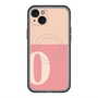 スリムプロテクションプレミアムケース with MagSafe［ オリジナル - initial two tone - O pink ］