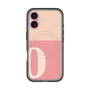 スリムプロテクションプレミアムケース with MagSafe［ オリジナル - initial two tone - O pink ］